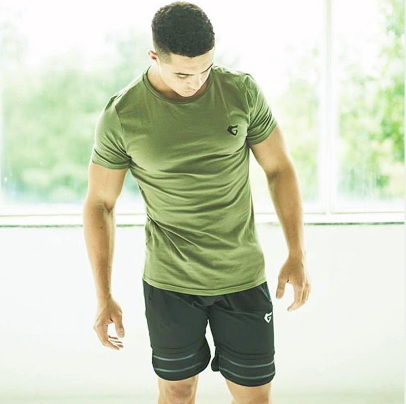 Muscle Brothers Summer New Round Neck Sports Fitness Short Sleeve Breathable Leisure Training Men's T-shirt Trendy_voghion.com