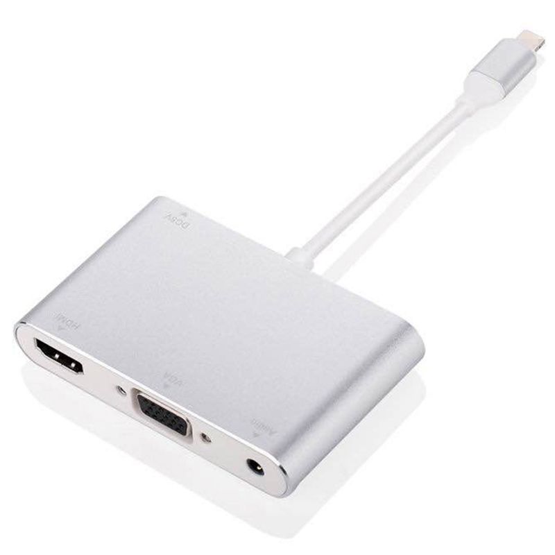 iPhone To HDMI Audio TV AV Adapter Cable +USB Cable for Iphone 5s 6 6s 7 7 Plug Ipad IPod_voghion.com