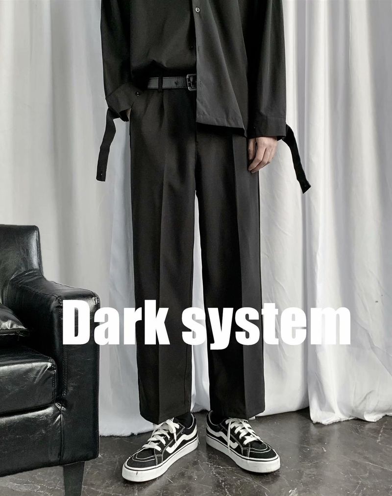 Pantaloni de costum pentru bărbați, croială lejeră, senzație de agățare, picior larg și drept, pantaloni lungi casual de toamnă și iarnă,_voghion.com
