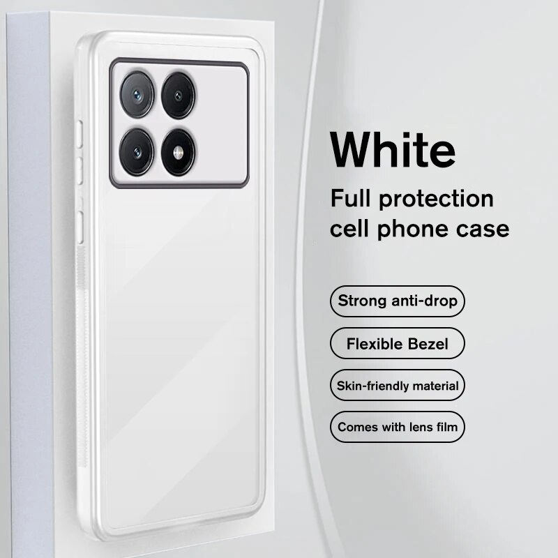 Pro Case Clear Soft Silicone Phone Cover per Xiaomi PocoX6 Protezione completa dell'obiettivo Funda PocoX6Pro Little X6Pro X 6 5G_voghion.com