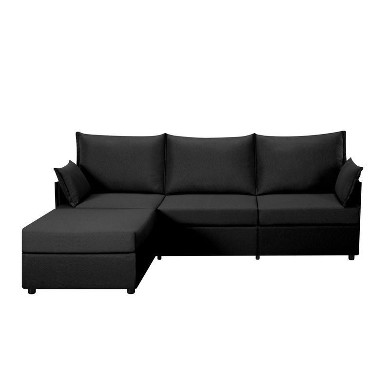 93.7' Sectional Sofa With Ottoman_voghion.com