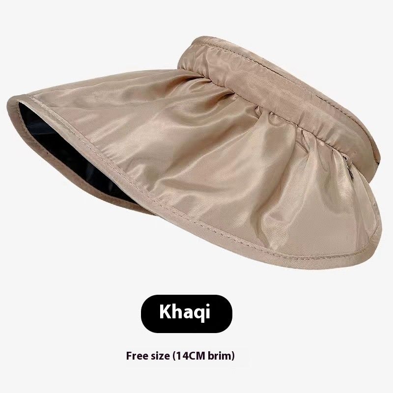 Lafite sunshade sunscreen empty top hat, summer outing Korean version grass woven stripes, versatile and UV resistant_voghion.com