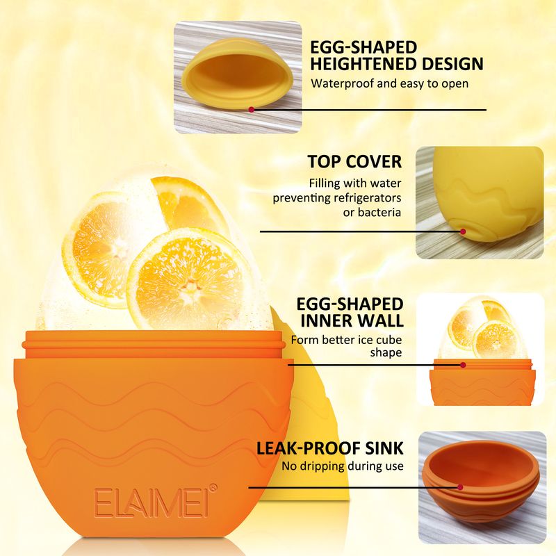 ELAIMEI silicone ice compress grinding tool, massage egg shaped mold, 4-color optional_voghion.com