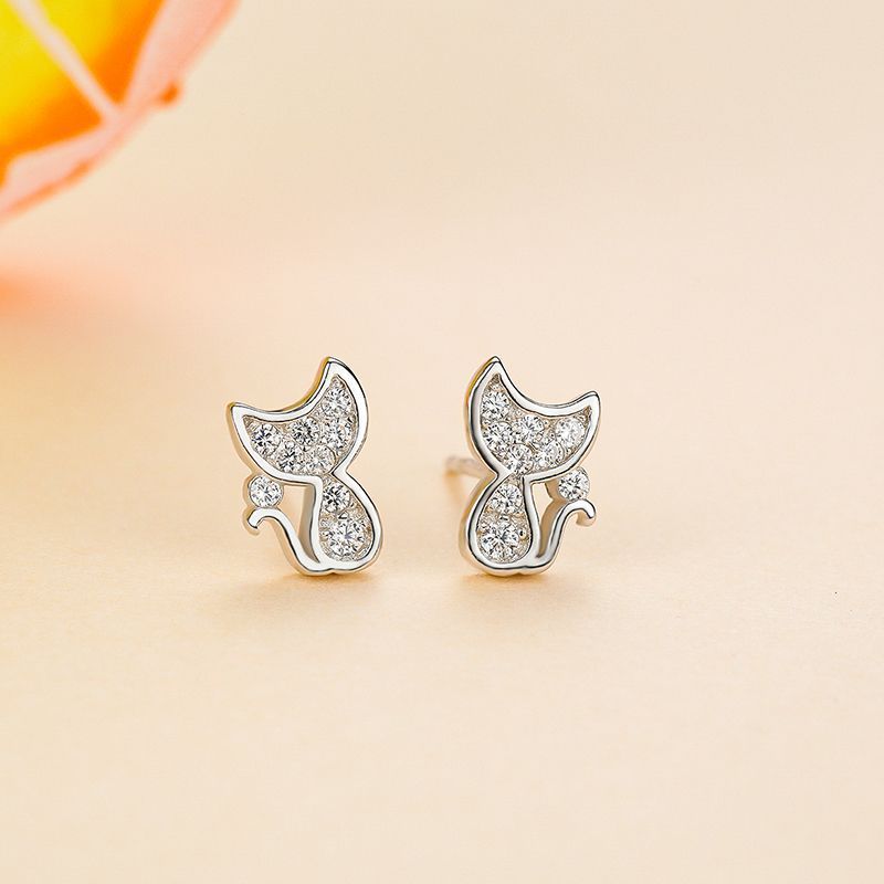 Tancise Silver Zircon Earrings Drop Earrings For Women Wedding Party Gifts_voghion.com