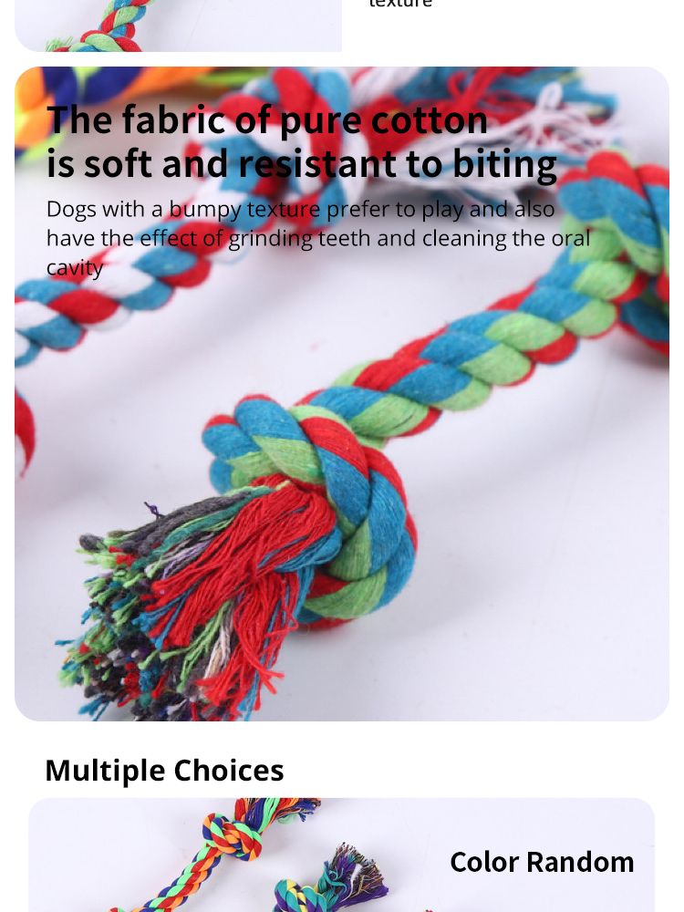 Toy Molar Bite-resistant Cotton Rope Knot For Small Dog Puppy Relieving Stuffy Cleaning Teeth Pet Chew Toys_voghion.com
