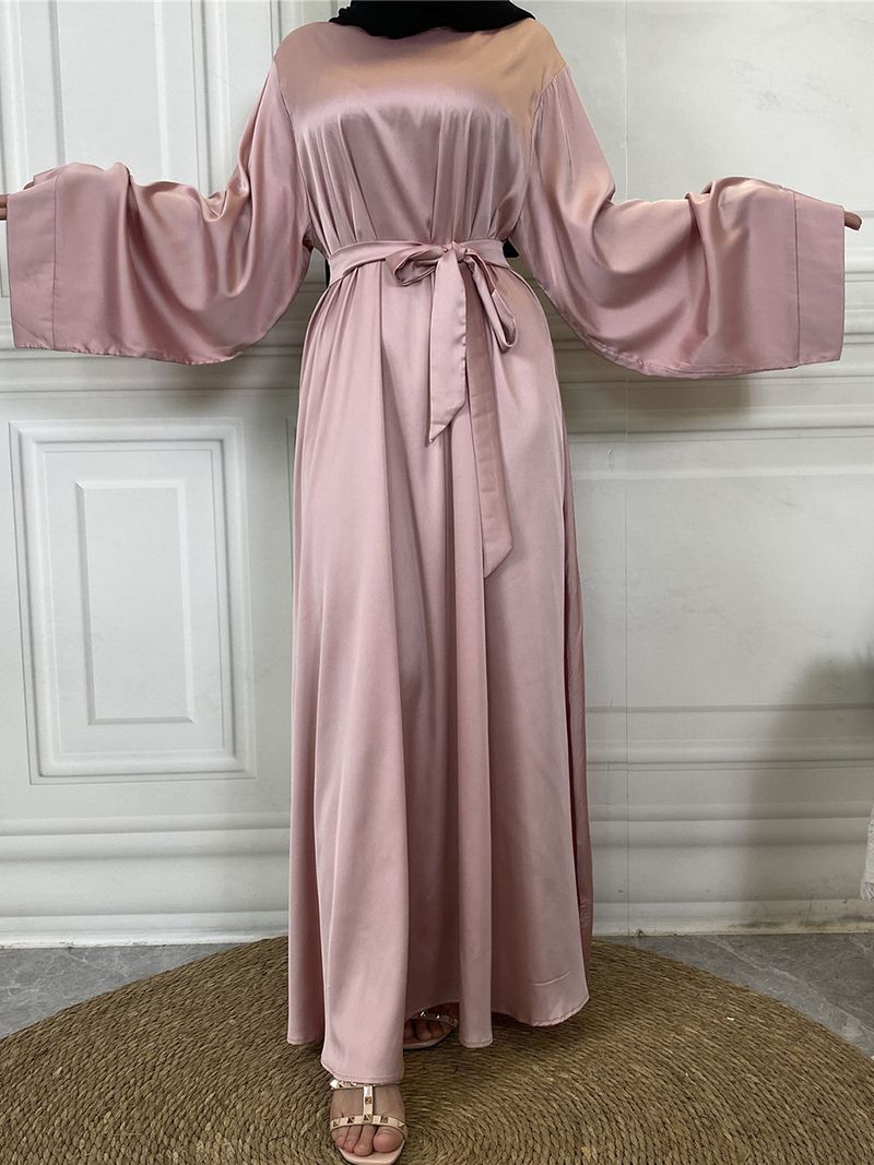 Yeni Müslüman Türk Abayas Jalabiyat Kadın Ramazan Kıyafetleri Fas Kaftan Parti Uzun Elbise Arap Kaftan Saten Kadın Elbisesi_voghion.com