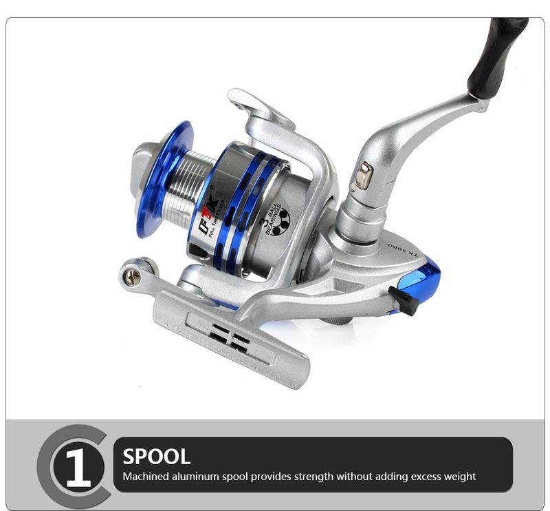 FISHKING Molinete de pesca marítima com base de liga de alumínio e base de metal sem folgas_voghion.com