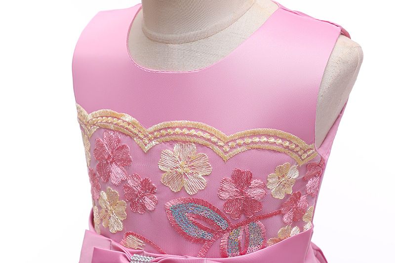 Kinderkleidung Kleine und mittelgroße Mädchen Prinzessinnenkleid Moderatorin Klavierauftritt Kostüm Mädchenkleid_voghion.com