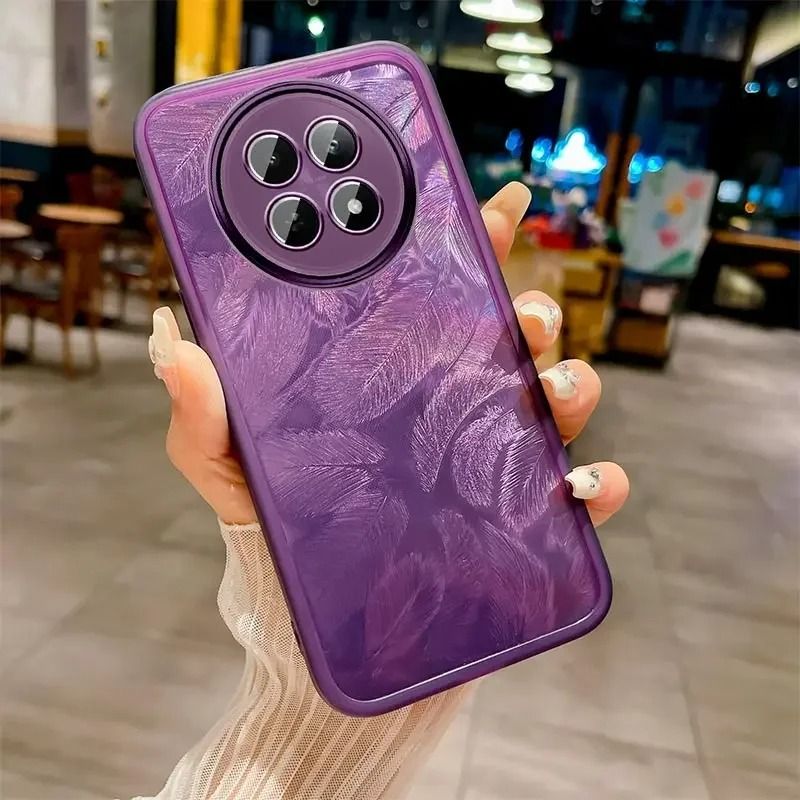 För OnePlus Nord N20SE N300 N20 10T 11 12R 12 11R 10R Ace Pro Feather Glitter Pappersfodral Transparent Bump Cover_voghion.com