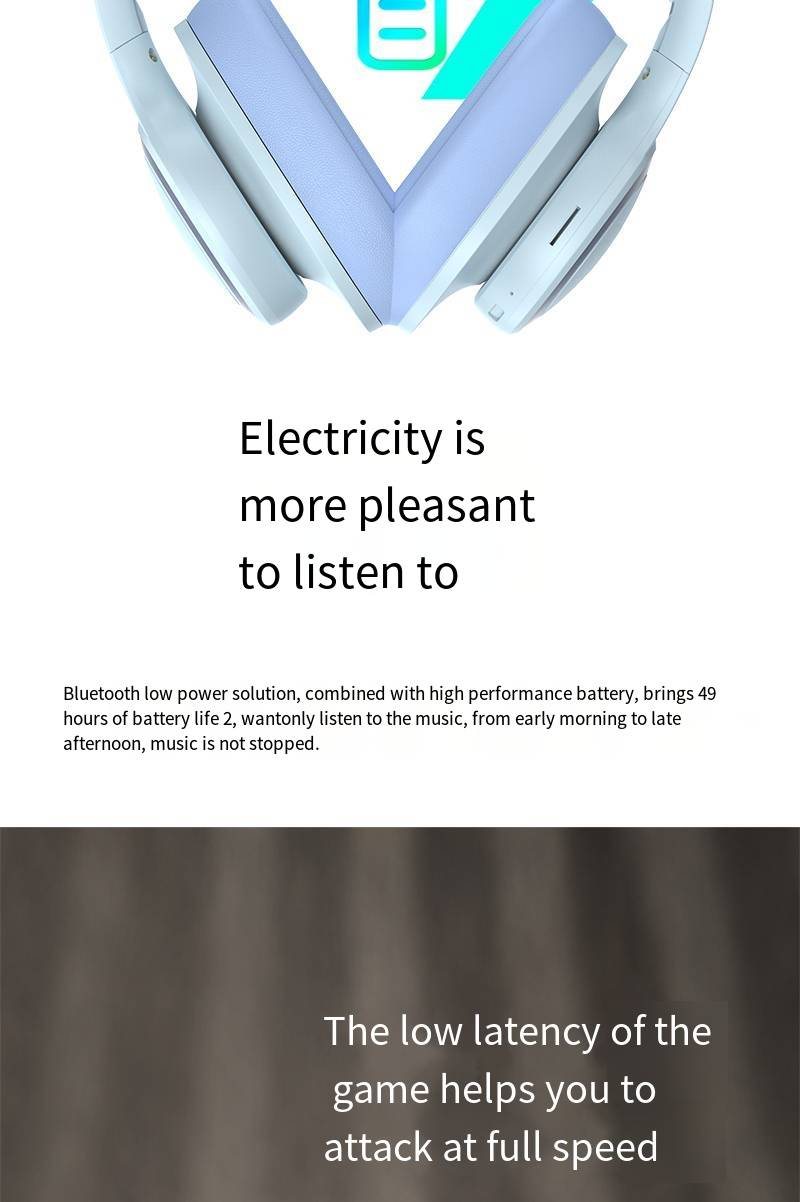 P2962 Headworn Bluetooth earphones, wireless best-selling ultra long battery life music earphones, private model P2962_voghion.com