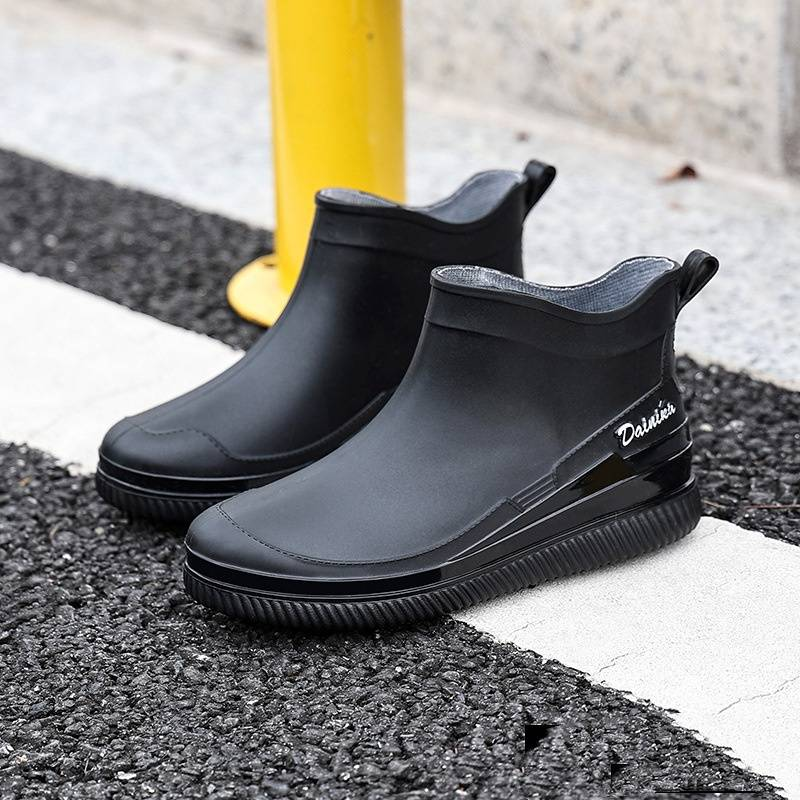 Damenschuhe Modische Regenstiefel für Damen, wasserdichte Wasserschuhe für Erwachsene, rutschfeste Wasserstiefel, kurze Röhre, Outdoor-Regenstiefel, gefrostete Wasserschuhe_voghion.com
