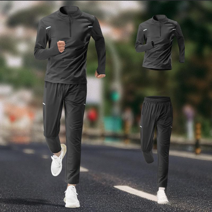 Férfi Ruházat futó gyorsan száradó ruhák hosszú ujjú atlétika sport edzőruhák őszi és téli reggeli futó fitnesz ruhák_voghion.com