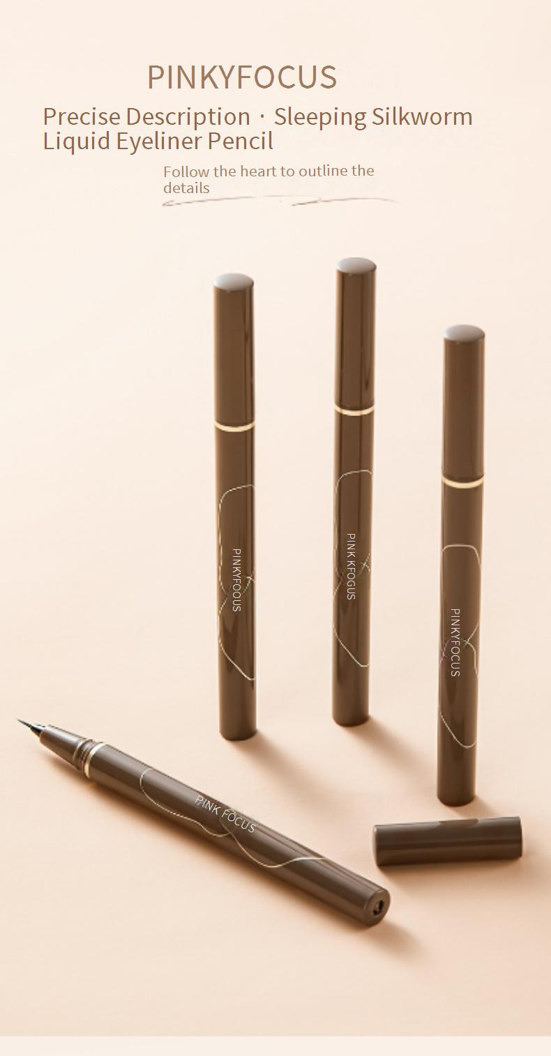 Eye Shadow & Liner Combination Pinkyfocus Long-lasting Quick-drying Waterproof Non-smudging Eyeliner Pen Bedworm Pen Brightening Eyeliner Pen_voghion.com
