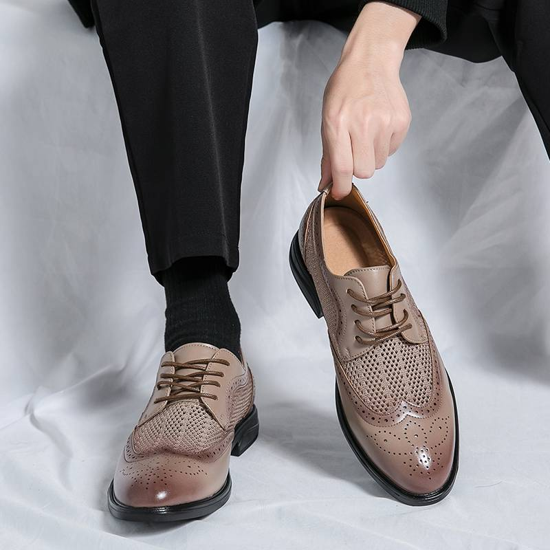 Fashionable Oxford Gentlemen's Formal Men's Shoes, Comfortable Social Men's Shoes_voghion.com