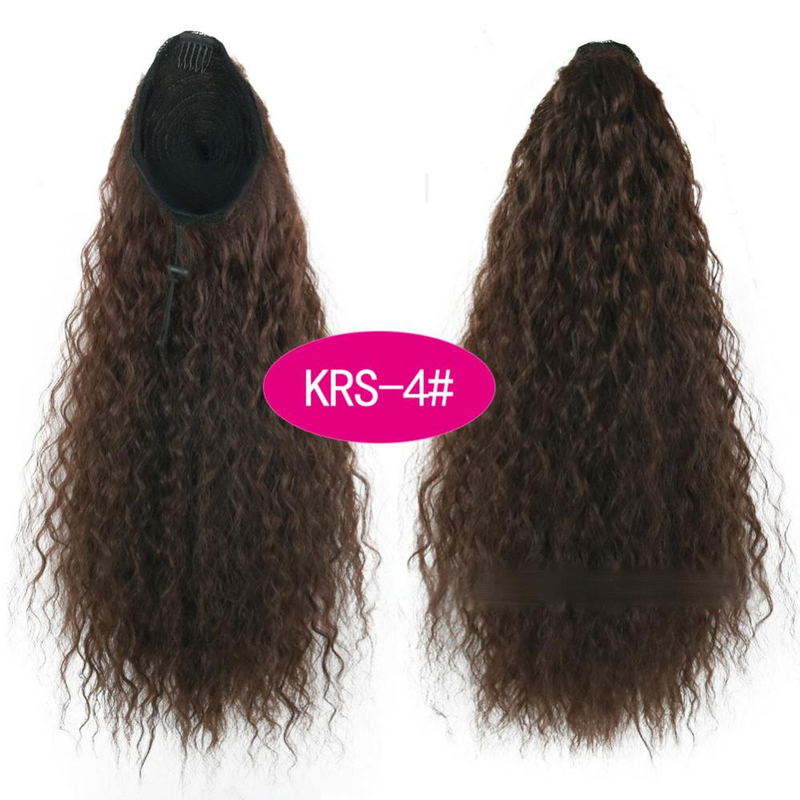 Synthetische Clip-in-Perücke aus Maisseide mit Kordelzug, Pferdeschwanz-Perücke, Zopf, 50,8 cm, Chemiefaser, Hochtemperaturdraht_voghion.com