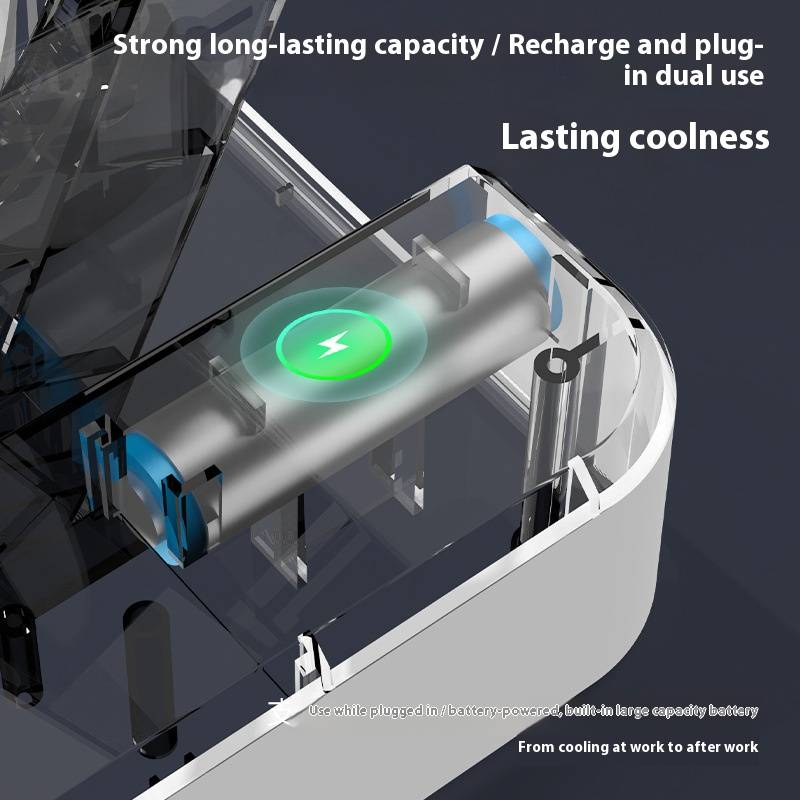 Versatile Desktop & Standing USB Fan With Remote Control - Ultra Quiet, 6-Speed Adjustable, Powerful Airflow, Rechargeable Battery, 12H+ Runtime_voghion.com