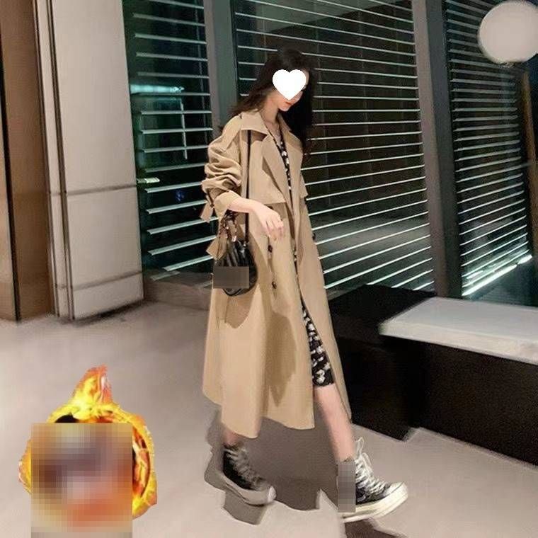 Elegant British-Style Double-Breasted Trench Coat – Oversized Chenille Blazer For Petite To Plus Size Women_voghion.com