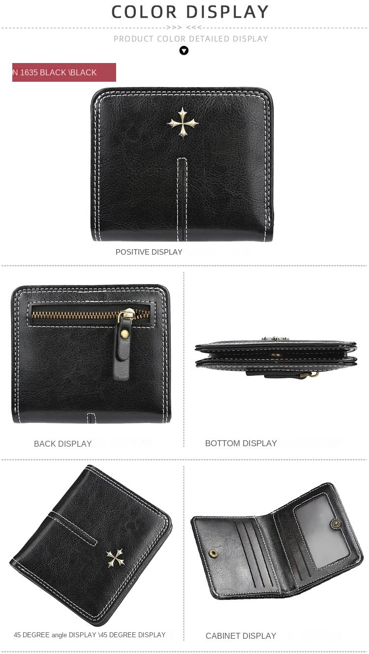 Baellerry Ladies Wallet New Arrival Short Zipper Fashion Card Holding Retro Simple Wallet Denarnica za kovance_voghion.com