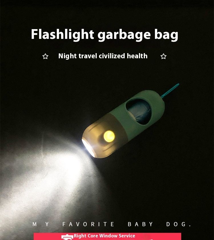 Nieuwe LED-ontlasting voor huisdieren, vuilniszak, handige opbergdoos, schoonmaakmiddelen voor katten en honden_voghion.com
