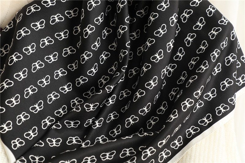 Primavera y verano nueva diadema 90cm bufanda cuadrada grande bufanda de sarga de seda geométrica simplicidad bufanda para mujer versátil_voghion.com