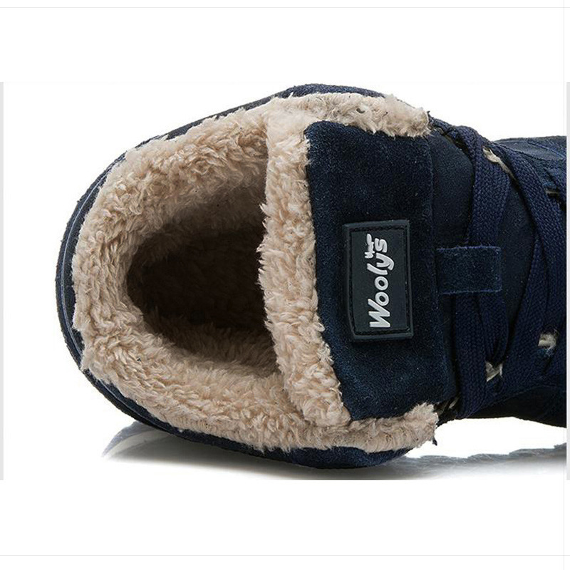 Scarpe invernali coreane da uomo e da donna, calde in cotone, stivali da neve, alte, leggere e di grandi dimensioni._voghion.com