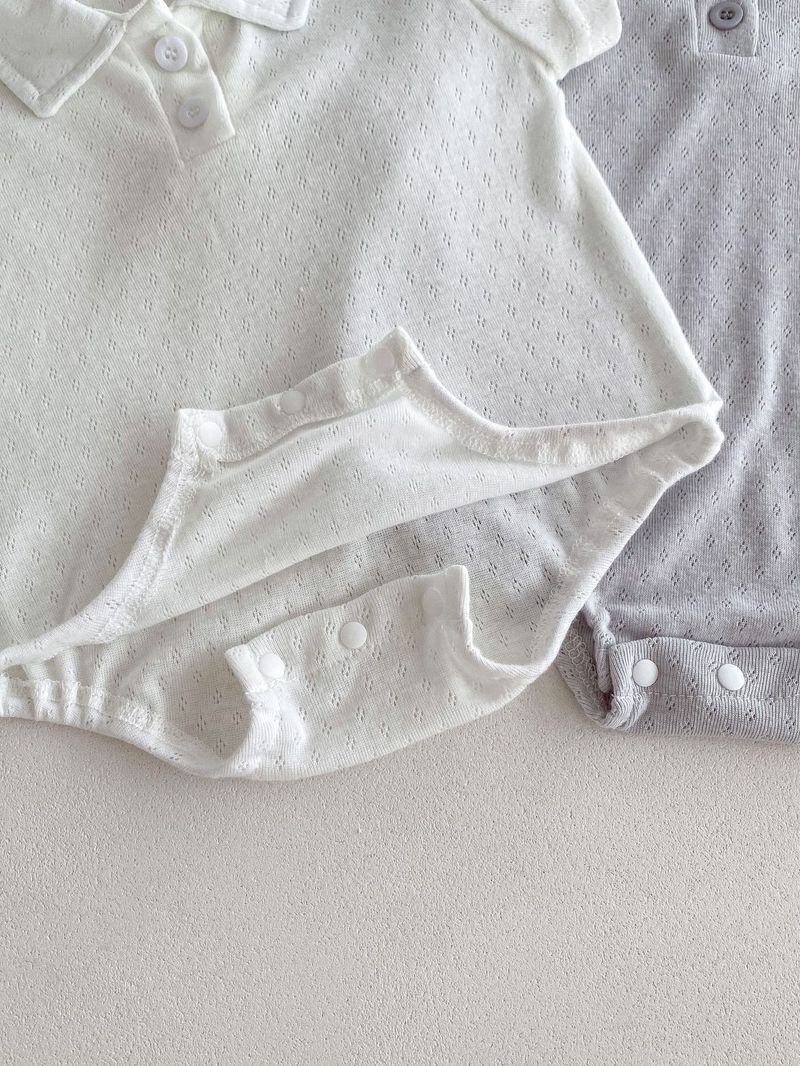 I pantaloncini a maniche corte per neonati e bambini per mamma e bambino si adattano a vestiti striscianti a triangolo cavo semplici e comodi per uscire_voghion.com