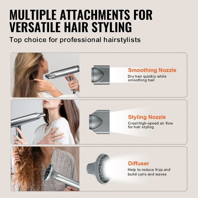 Asciugacapelli professionale leggero 3 Asciugacapelli 98 Brushless Negative 3 Ioni 3.0 Temp Motore Velocità Soffio e Capelli Alta Velocità 000RPM Milioni_voghion.com
