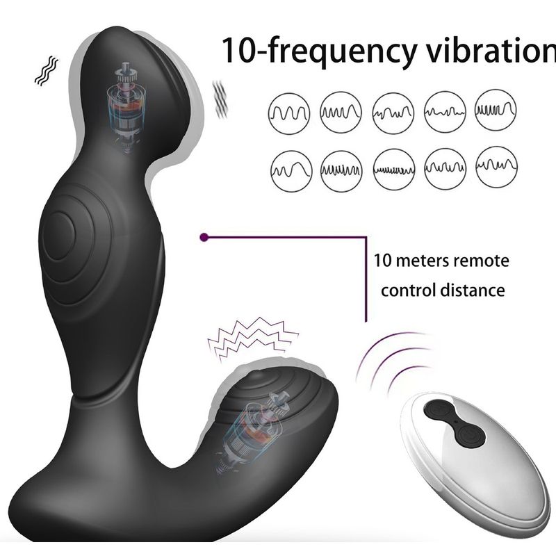 Neue drahtlose Fernbedienung Prostata Vibrationsmassagegerät Backcourt G-Punkt tragbarer Masturbator Sexspielzeug_voghion.com