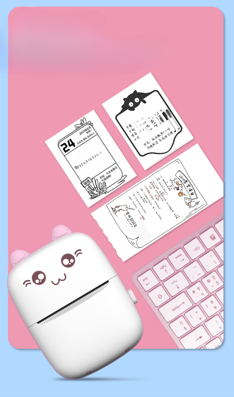 Hot-selling draagbare miniprinter, draadloos kan verbinding maken met mobiele telefoon, kleine huishoudelijke zelfklevende etikettenprinter_voghion.com