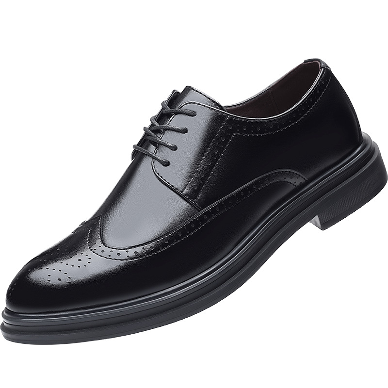 Unschlagbare Qualität Neue Herren Block Business Casual Britische Formale Leder Koreanische Version Schuhe Herren Atmungsaktiv_voghion.com
