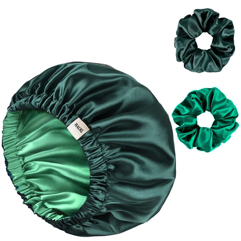 Invisible Flat Adjustment Buckle Silk Double Layer Beauty Hair Care Round Cross-Border Sleep Cap_voghion.com
