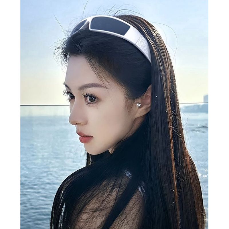 Lexun per le donne, tendenza moda stile coreano, nuovi occhiali da sole cyberpunk Y2K da ciclismo con fascia curva_voghion.com