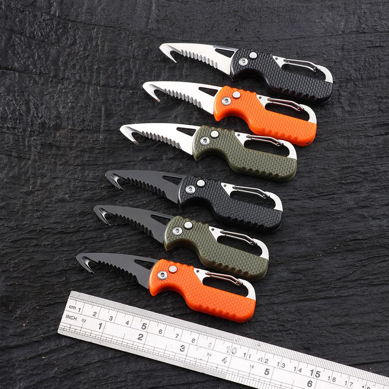 Cutter Multi-Functional Outdoor Portable Knife Hook Sawtooth Survival Tool Folding Box Opener_voghion.com