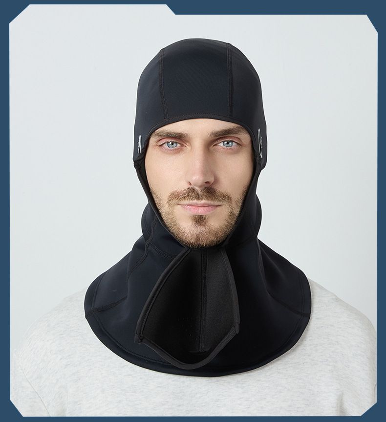 Copricapo da sci caldo per autunno inverno per uomo e donna, da ciclismo all'aperto, foderato in pile, spesso, antivento e antifreddo._voghion.com