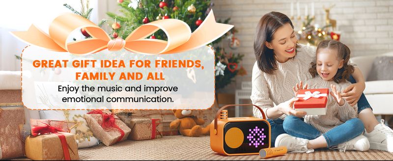 Mini Hine Kids, Portable Bluetooth Karaoke Speaker Unpowered Cabinets With 2 Wireless Microphones For Party_voghion.com