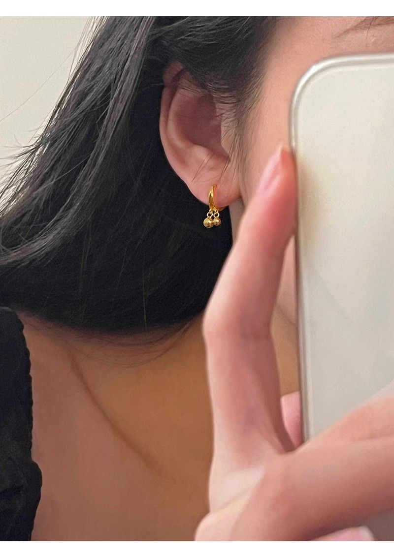 Orecchini a cerchio a doppia campana, colorati, estetici, versatili, corti, squisiti, da indossare senza togliere, in stile francese, da donna_voghion.com