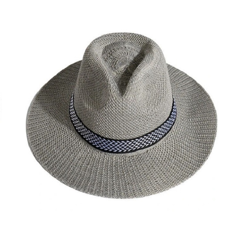 Farmer's Sommer Outdoor Sonnenschutz Atmungsaktiv Cool Herren Fischer Strohhut, Fischerhut mittleren Alters und älter_voghion.com