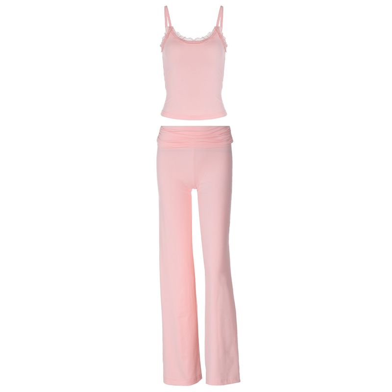 Canotta piccola con spalline sottili in pizzo e colletto con una parola, nuova collezione primavera 2024 da donna_voghion.com