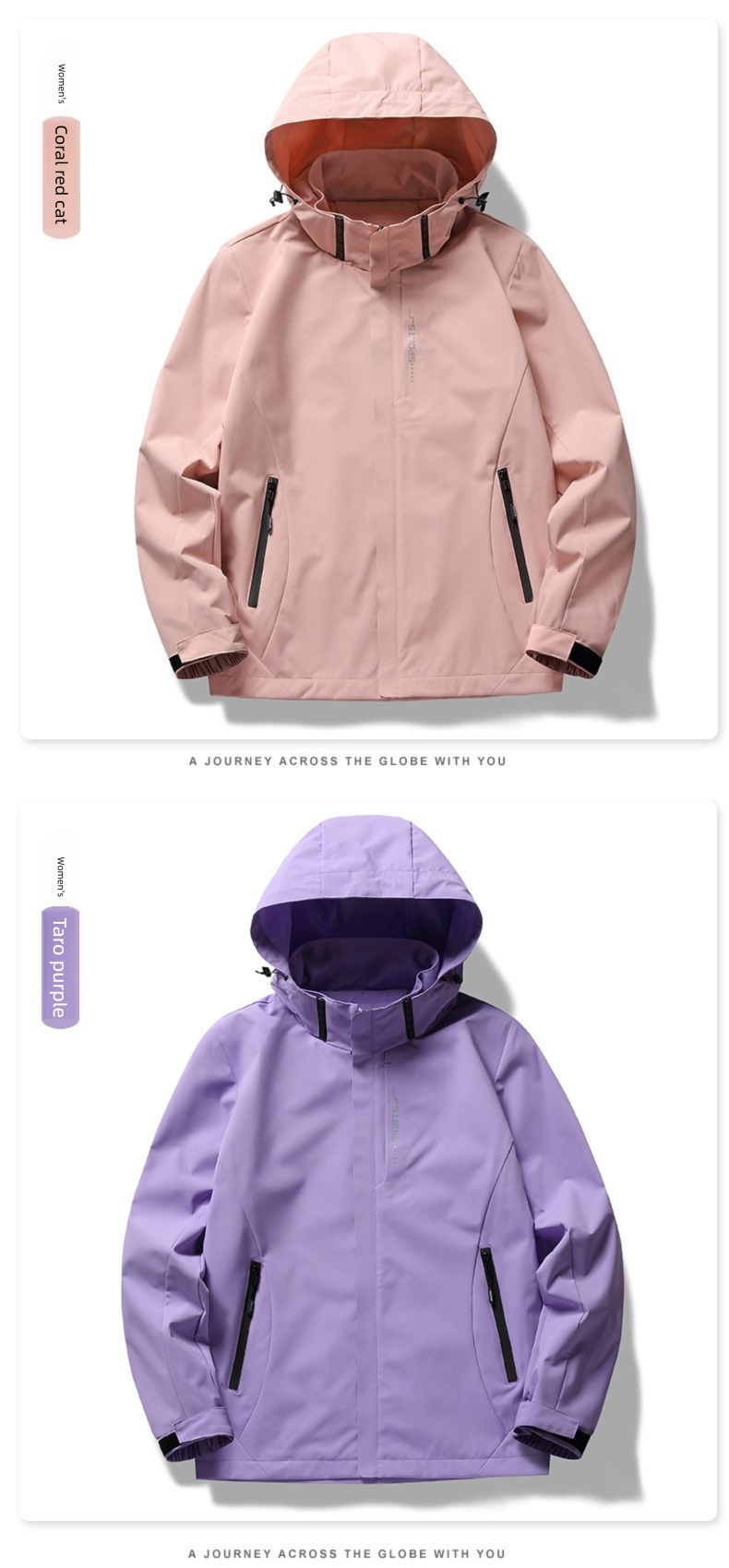 Outdoor Softshell Men Thin Coat Women Top Single Layer Hooded Windproof Waterproof Hiking Jacket Customizable_voghion.com