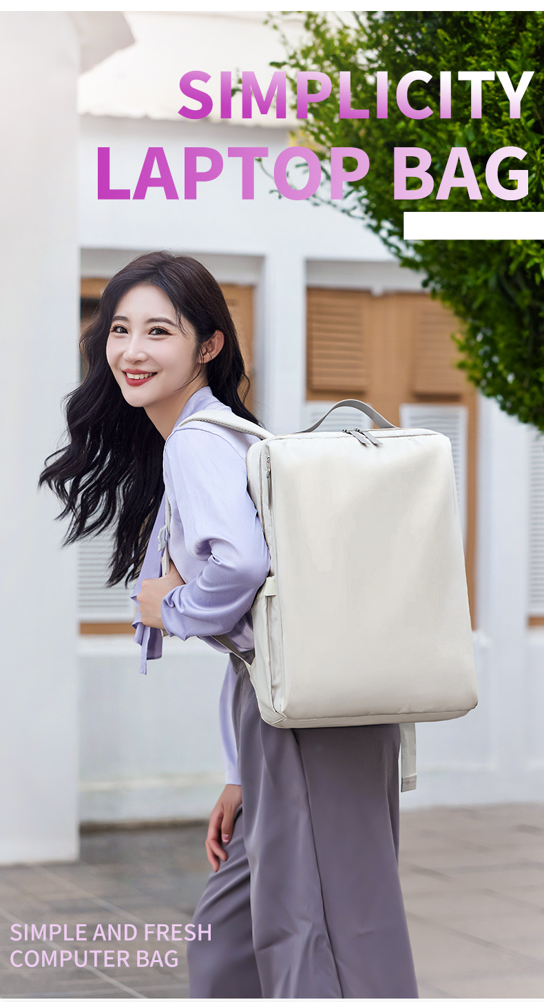 Backpack Simple Women's Advanced Sense Anti-splash Air Bag Shock Absorbing Computer Backpack Daily Commute Business Backpack_voghion.com