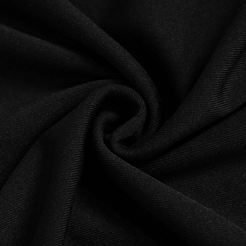 Long Sleeve Square Collar Dresses Women Clothingg Black Printing Tunic Robe Femme Fashion Temperament Bodycon Maxi Dress_voghion.com