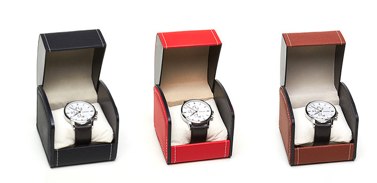 Watch Storage Box Pu Leather Watch Box Watch Display Storage Box Leather Watch Packaging Box Clamshell Watch Box_voghion.com