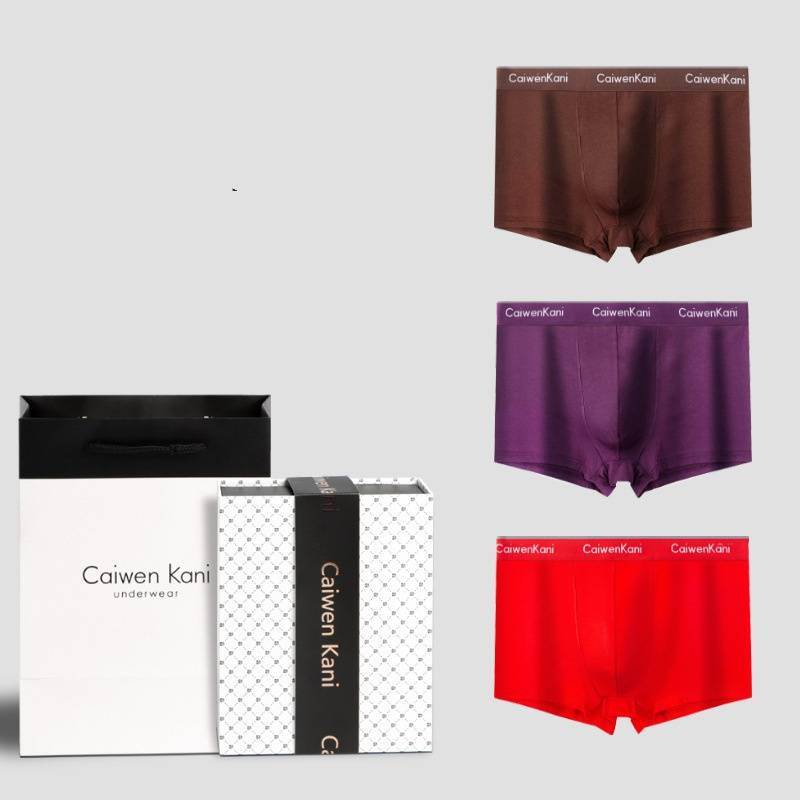 Herren-Boxershorts aus hochwertiger Baumwolle im 4er-Pack – Atmungsaktives, antibakterielles und nahtloses Komfort-Unterwäsche-Geschenkset (Schwarz/Grau/Weiß/Blau)_voghion.com