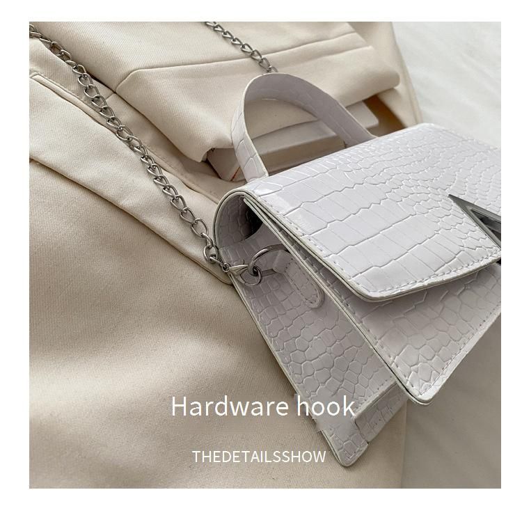 Elegante borsa da sera con tracolla a catena - Versatile borsa a tracolla e a spalla per donna, design minimalista in nero/bianco/marrone/oro/argento_voghion.com
