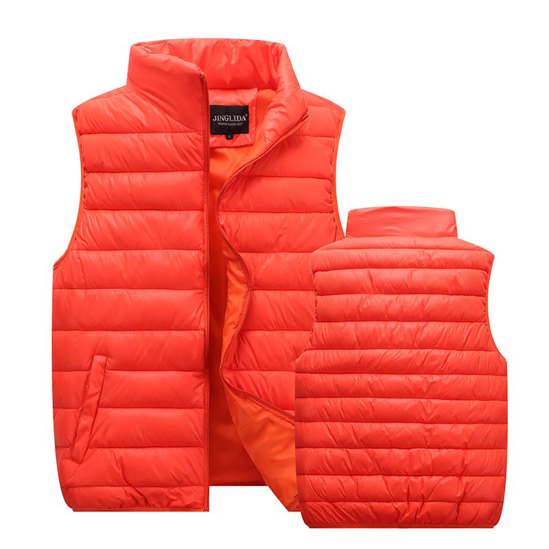 Modna kamizelka 2026 Keep Warm damska/męska ze stójką, jednolitym kolorem, bez rękawów, zapinana na zamek, swobodna, dopasowana, bawełniana kamizelka_voghion.com