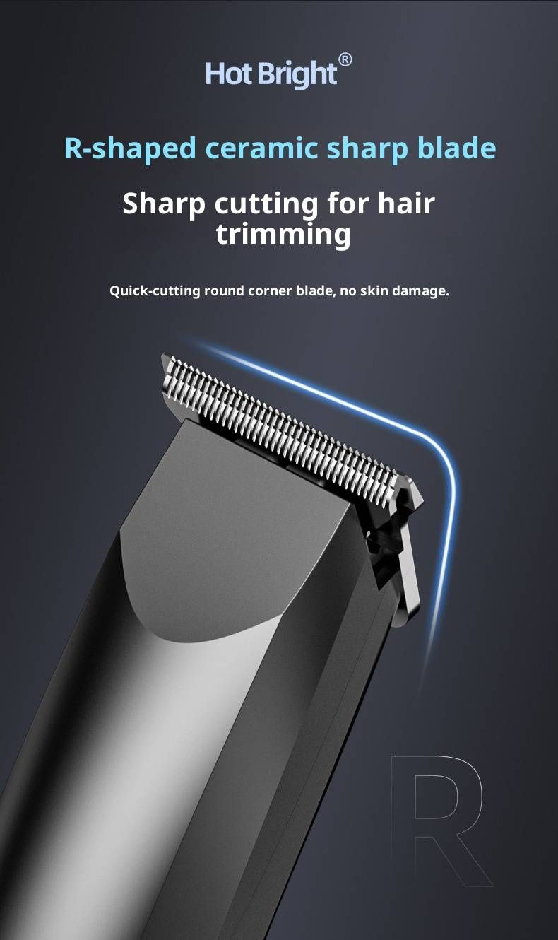 Hair Clipper - Cordless Rechargeable Trimmer With Detachable Blades, 2000mAh Battery, 40dB Quiet, 32 Length Settings, Professional Home & Salon Use_voghion.com