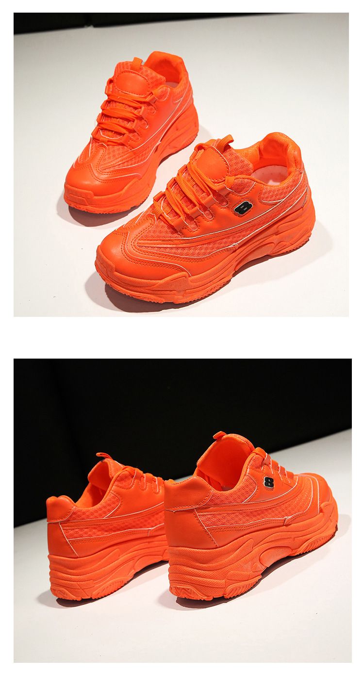 Scarpe sportive fluorescenti per le donne in primavera autunno, scarpe casual da corsa e da viaggio con suola spessa e traspirante in rete,_voghion.com