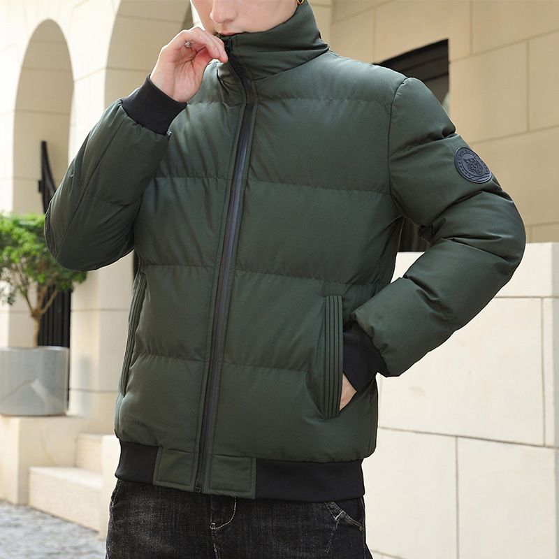 Giacca invernale da uomo con collo alto, spessa, casual, calda, alla moda, elegante, anti-freddo, imbottita in cotone_voghion.com