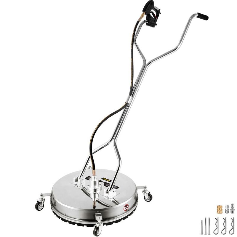 VEVOR Flat Surface Cleaner Pressure Surface Washer 24'' Max.4000 PSI Dual Handle_voghion.com