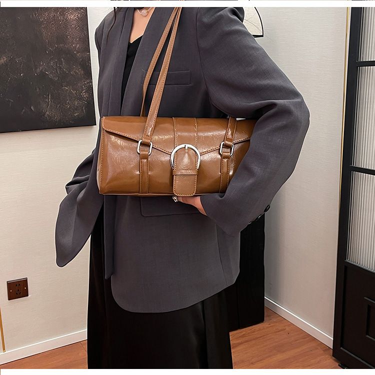 Borsa da donna a tracolla singola elegante, di qualità Baguette, nuova moda 2025_voghion.com